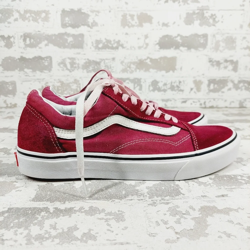 Vans Off the Wall Low Old Skool Rumba Red Suede Skateboard Sneakers C395 - Picture 5 of 11